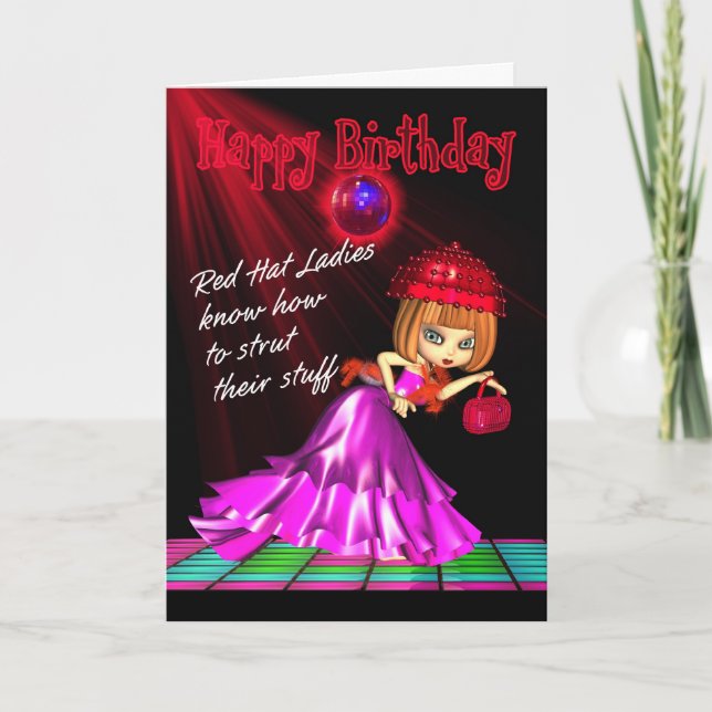 Red Hat Birthday Card Struff Karte (Vorderseite)