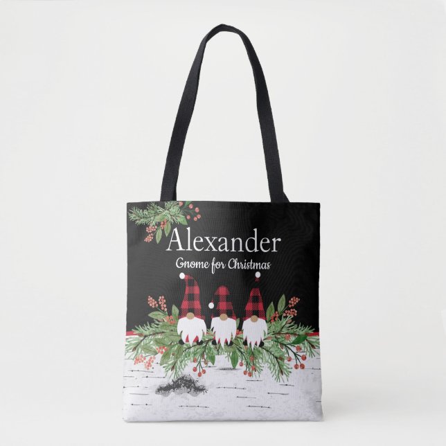 Red Hat Buffaloe Kariert Gnomes Garland Aspen Tasche (Vorderseite)