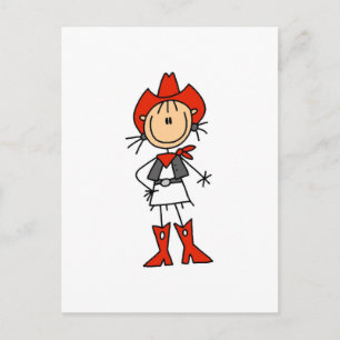 Red Hat Cowgirl Tshirts und Geschenke Postkarte