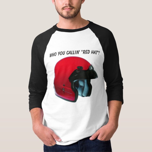 Red Hat mit Radfahrer-Haltung T-Shirt (Vorderseite)
