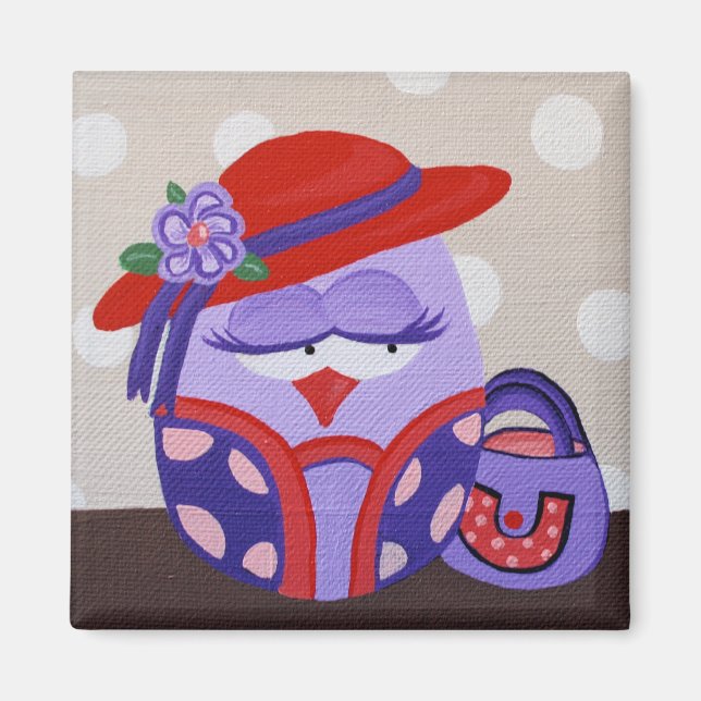 Red Hat Owl Magnet (Vorne)