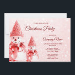 Red Hat Snowman Weihnachts-Party Einladung<br><div class="desc">Beautiful Red Hat Snowman Weihnachtsfeier Party Einladung</div>