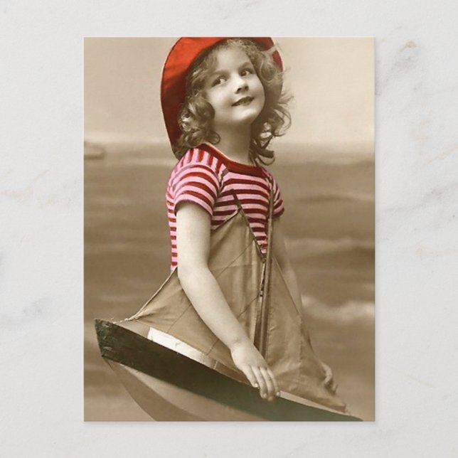 Red Hat und Sailboat Postkarte (Vorderseite)