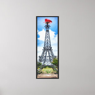 Red Hat von Texas, Eiffelturm, Paris Texas Leinwanddruck
