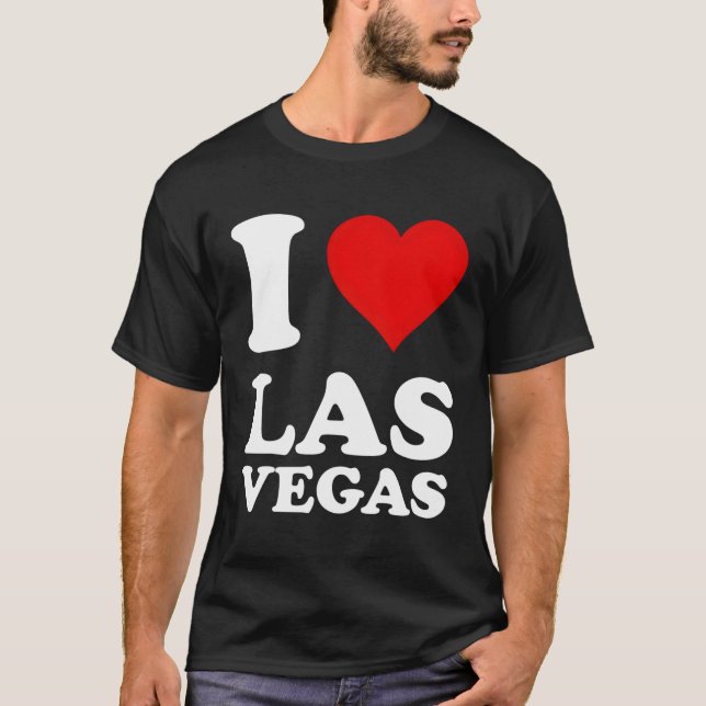 Red He I Liebe Las Vegas T-Shirt (Vorderseite)