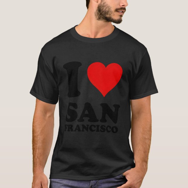 Red He I Love San Francisco T-Shirt (Vorderseite)