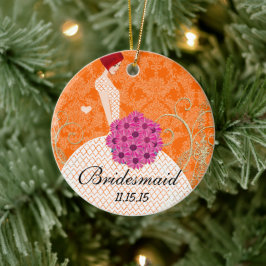 Red Head Birdesmaid Geschenke Sie wählen Farben Keramik Ornament