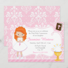 Red Head Girl First Kommune Damask