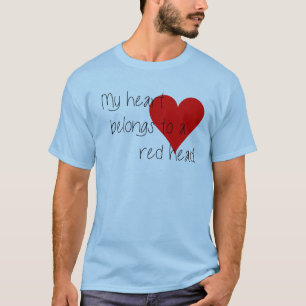 Red Head Heart Saint Valentin T-shirt