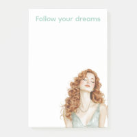 Red Head Lady Mint Dress