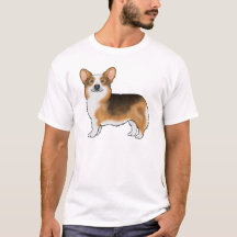 Red Headed Tri Pembroke Welsh Corgi Illustration