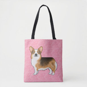 Red Headed Tri Pembroke Welsh Corgi Liebe Pink Tasche