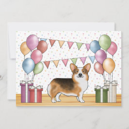 Red Headed Tri Pembroke Welsh Corgi Niedliche Gebu Einladung
