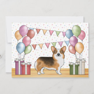 Red Headed Tri Pembroke Welsh Corgi Niedliche Gebu Einladung