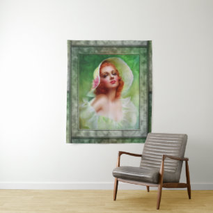 Red Headed Woman von Pearl Frush Brudon Wandteppich