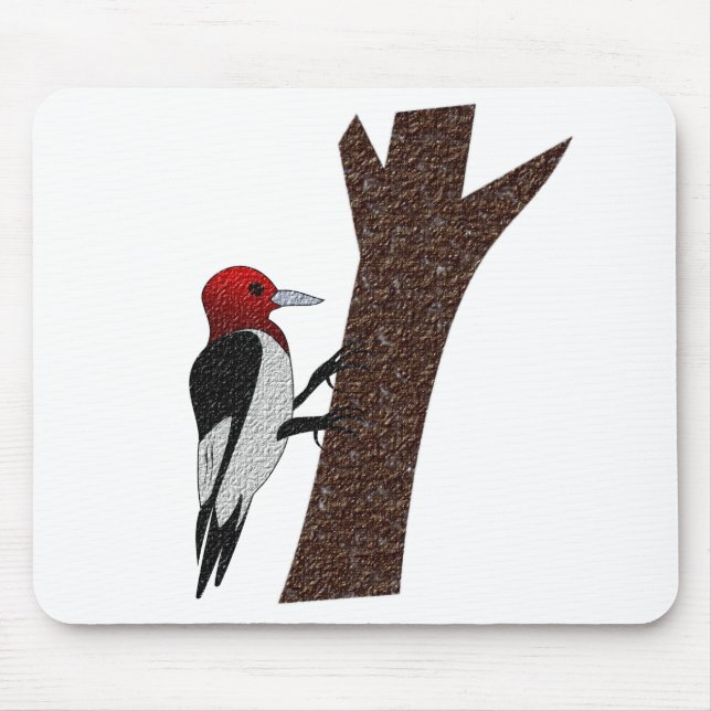 Red Headed Woodpecker Mousepad (Vorne)
