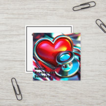 Red Heart and Chrome Stethoscope Healthcare