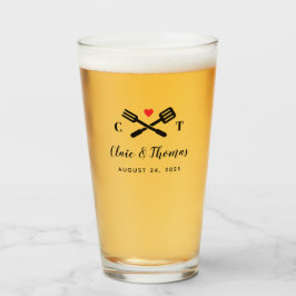 Red Heart and GRILLEN Tools Couple's Wedding Glas
