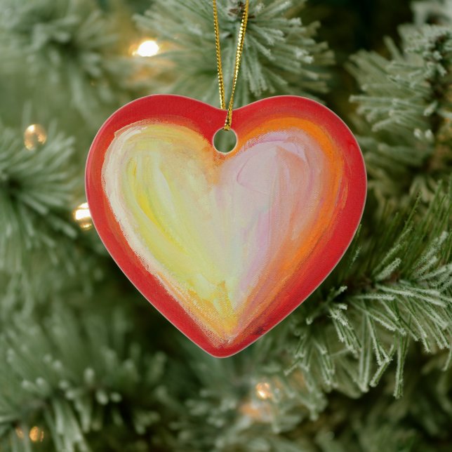 Red Heart Art Custom Holiday Geschenk Ornamente (Baum)