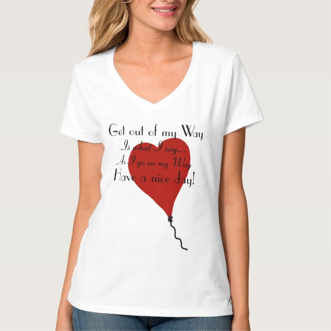 Red Heart Balloon Sprichwort Shirt (Vorderseite)