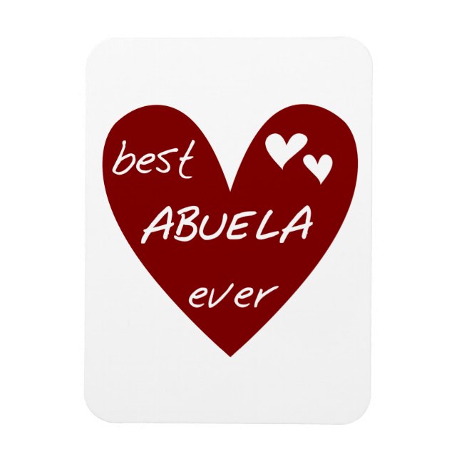 Red Heart Best Abuela Ever Geschenke Magnet (Vertikal)