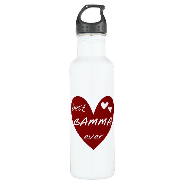Red Heart Best Gamma Ever Edelstahlflasche (Vorderseite)