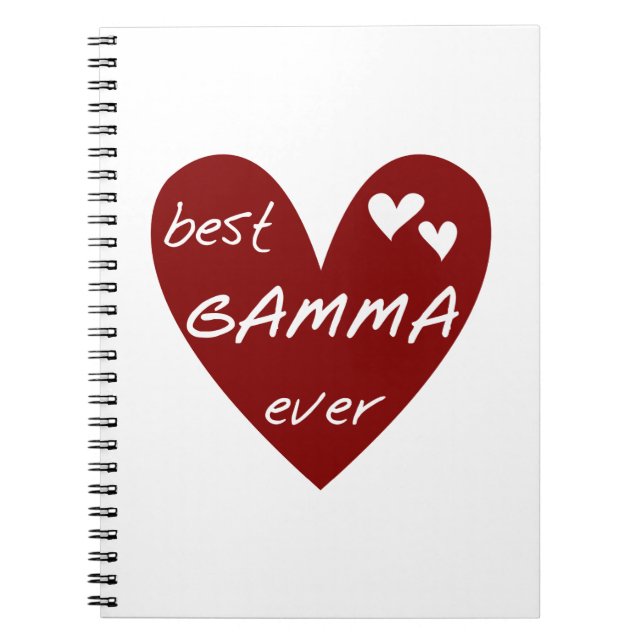 Red Heart Best Gamma Ever Geschenke Notizblock (Vorderseite)