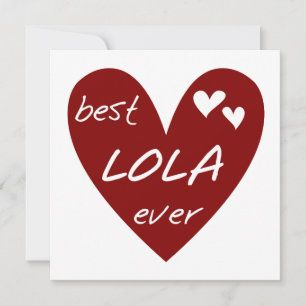 Red Heart Best Lola Ever T - Shirt und Geschenke