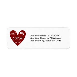 Red Heart Best Lola Ever T - Shirt und Geschenke