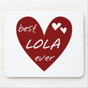 Red Heart Best Lola Ever T - Shirt und Geschenke Mousepad