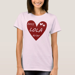 Red Heart Best Lola Ever T-shirts et cadeaux