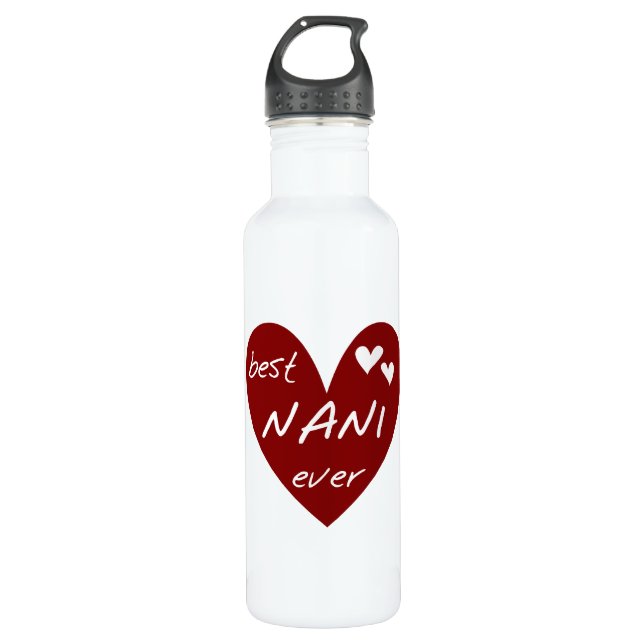 Red Heart Best Nani Ever Liberty Trinkflasche (Vorderseite)