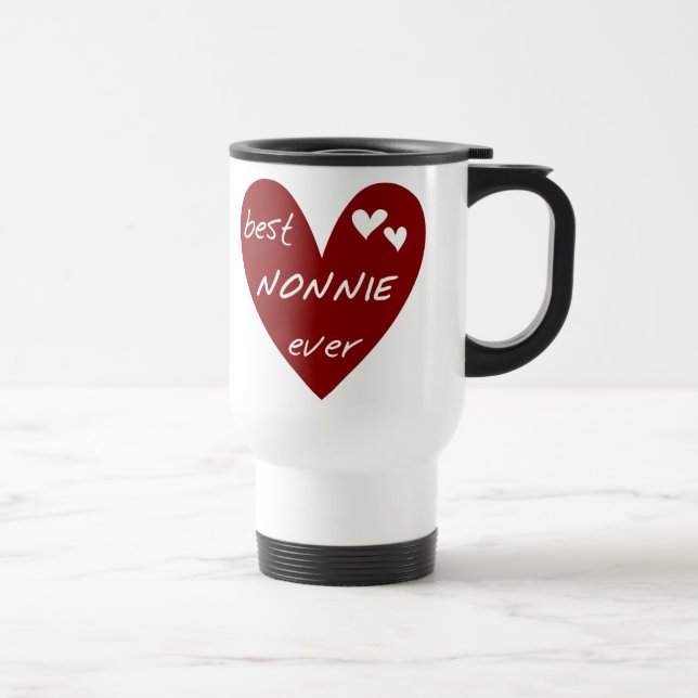 Red Heart Best Nonnie Ever T-shirts and Gifts Reisebecher (Rechts)