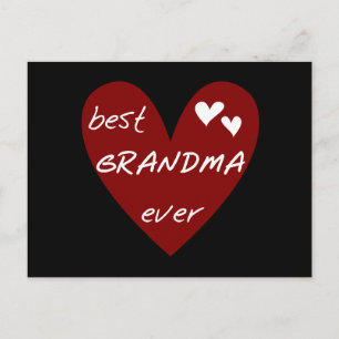 Red Heart Best Oma Ever T - Shirt Geschenke Postkarte
