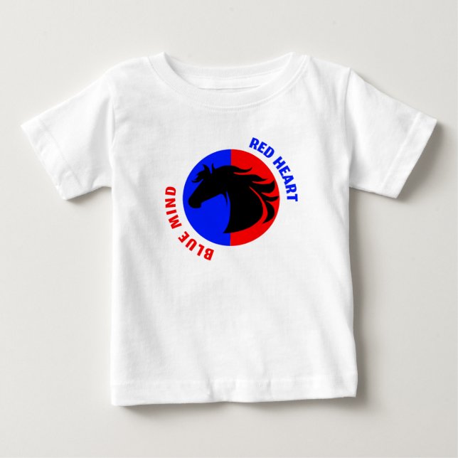 Red Heart Blue Mind Baby Bodysuit Baby T-shirt (Vorderseite)