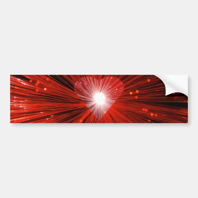Red Heart bumper sticker Autoaufkleber (Vorne)