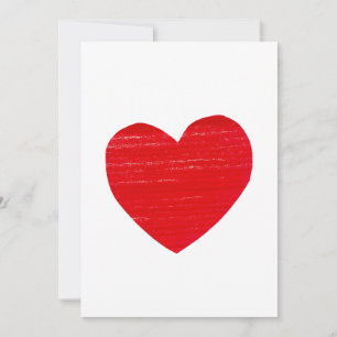 Red Heart Card Einladung