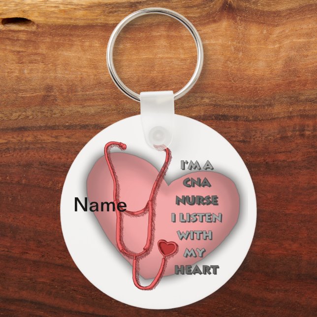 Red Heart CNA Nurse Schlüsselanhänger (Vorderseite)