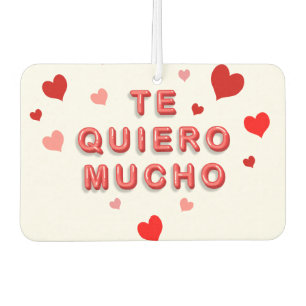 Red Heart Confetti Te Quiero Mucho 3d Letters Autolufterfrischer