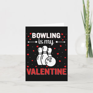 Red Heart Cupid Liebe Graphic Bowling ist mein Val Karte