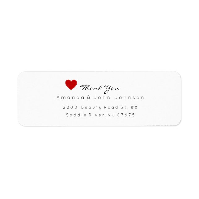 Red Heart Delciate Vielen Dank für Ihre Hochzeit (Vorne)