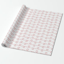 Red Heart Doodle Lines