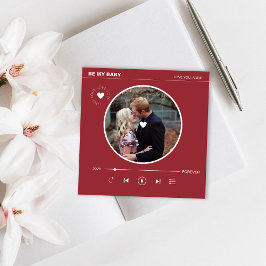 Red Heart Forever Love Foto Valentinstag Feiertagskarte