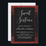 Red Heart Glitzern Sparkle 16 . Geburtstag Geburts Einladung<br><div class="desc">Red Hearts Monogram Name und Initial Confetti Sparkle Glitzer 16 . Geburtstag Geburtstagsparty Einladung. Diese Sweet 16 Einladung ist perfekt für die Red Confetti Sparkle Glitzer Sweet 16 Geburtstagsparty,  die mit Red Hearts zum Valentinstag feiern möchte.</div>