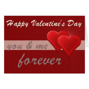 Red Heart Happy Valentine Day You & Me Forever