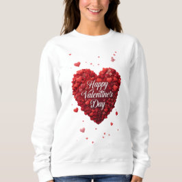 Red Heart Happy Valentine’s Day Romantic Gift Sweatshirt