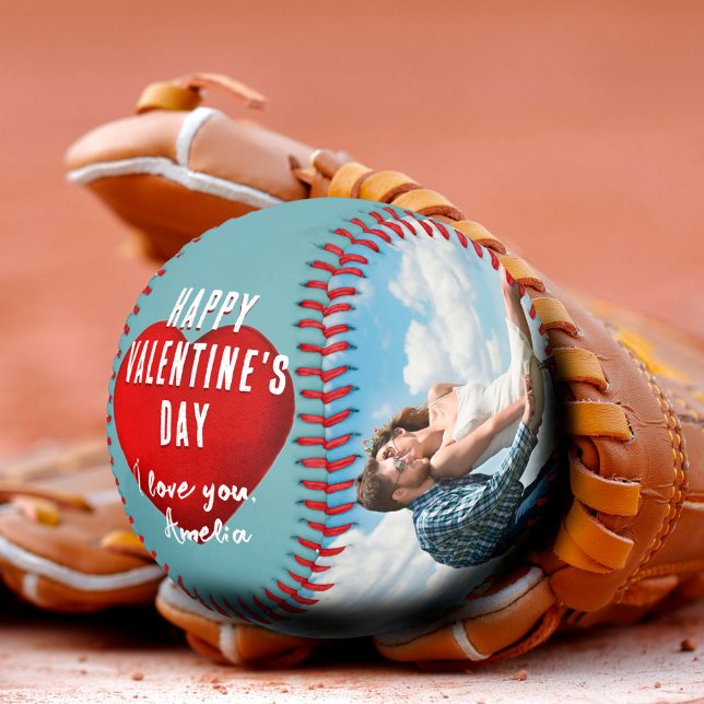 Red Heart Happy Valentine's Day 2 Foto Boyfriend Baseball (Von Creator hochgeladen)