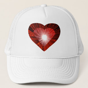 Red Heart 'heart' LKWs, weiß Truckerkappe