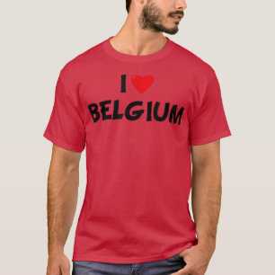 Red Heart Holiday Belgien I Liebe Belgien T-Shirt