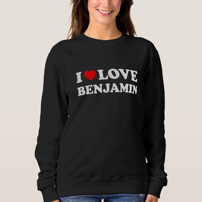 Red Heart I Liebe Benjamin Sweatshirt (Vorderseite)
